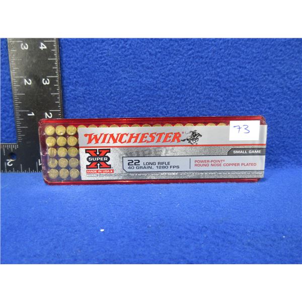 22 LR 40gr RN PP Winchester SuperX Cartridges