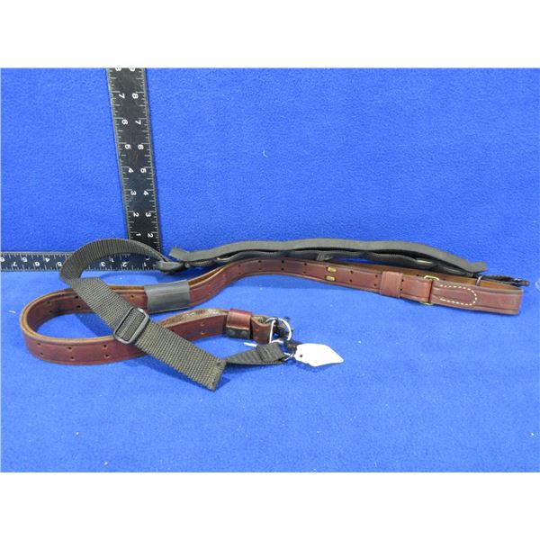 Hunter's 200 1" Leather Rifle Sling & Butler Creek Rifle Sling