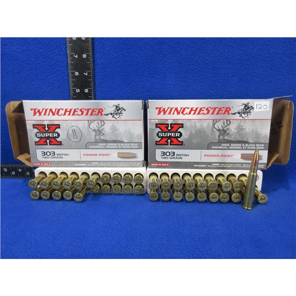303 British 180gr PP Winchester SuperX Cartridges