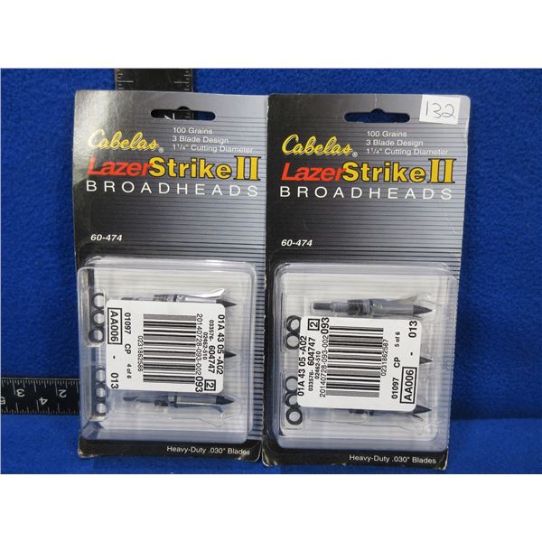 Cabela's Lazer Strike II Broadheads - 100 Grain, 1 1/4"
