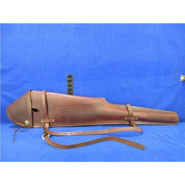 Cabela's 15033 Hard Leather Scoped Rifle Saddle Scabbard