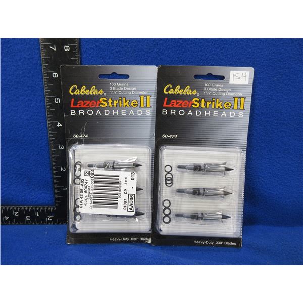 Cabela's Lazer Strike II Broadheads - 100 Grain, 1 1/4"