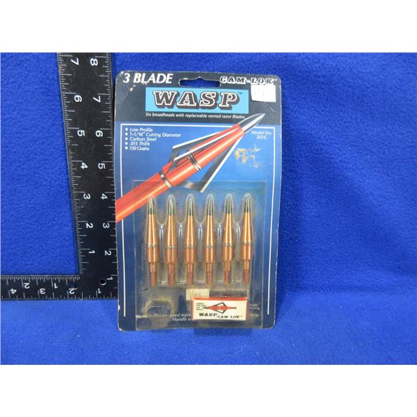 Wasp 3 Blade 130 Grain Broadheads - Package of 6