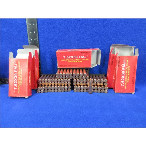 7.62X39 122gr FMJ Norinco Cartridges - 5 Boxes of 20