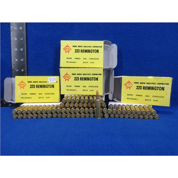 223 Rem. Norinco Cartridges - 4 Boxes of 20