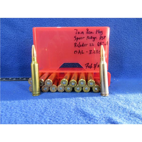 7MM Rem. Mag Reloads - Case-Gard Tub of 18