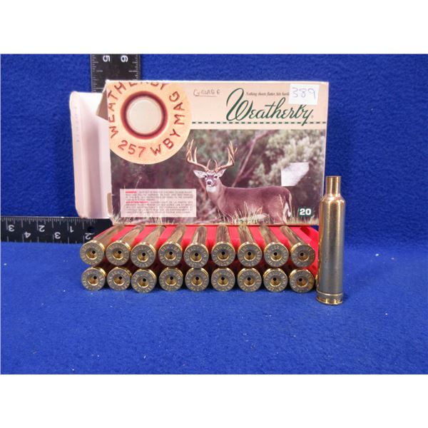 Brass Only - NEW Hornady 257 Weatherby Magnum Unprimed - Box of 20 in Weatherby Box
