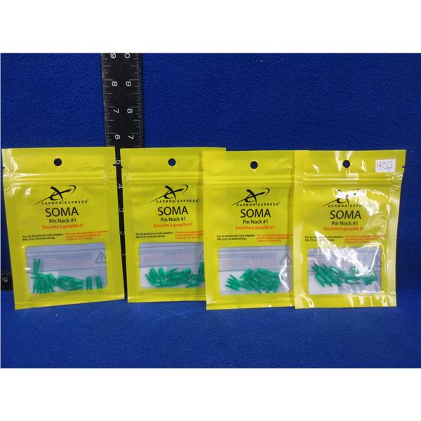 NEW - Carbon Express SOMA Pin Nock #1 - 4 Packs of 12
