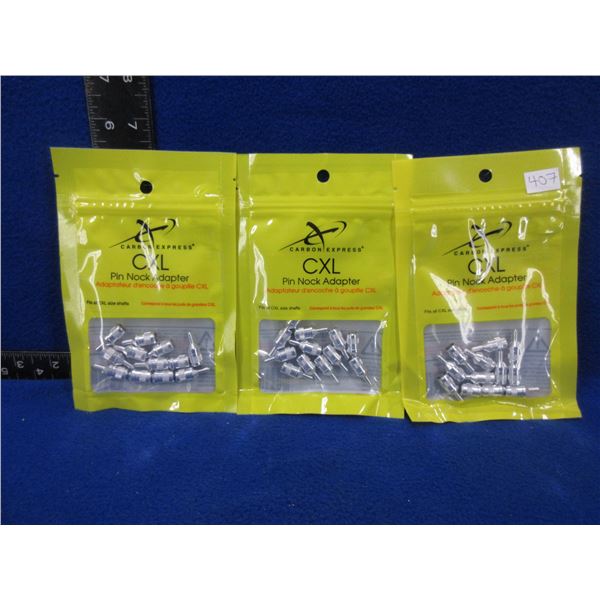 NEW - Carbon Express CXL Pin Nock Adapter - 3 bags of 12