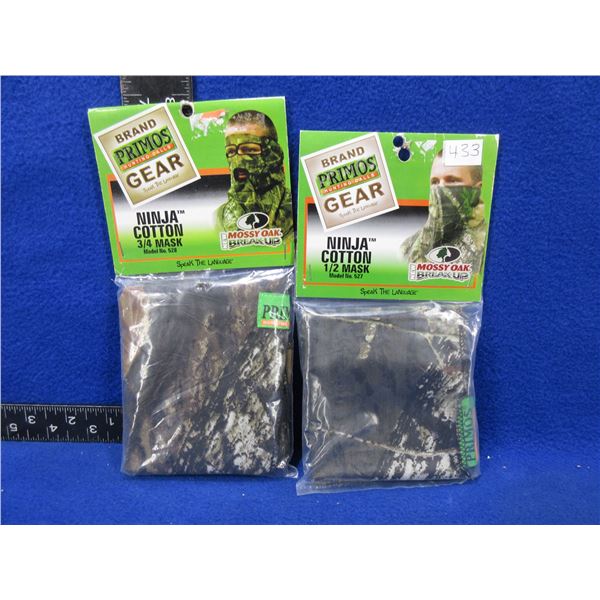 NEW - 2 Primos Gear Ninja Cotton Masks - 1/2 & 3/4 Masks