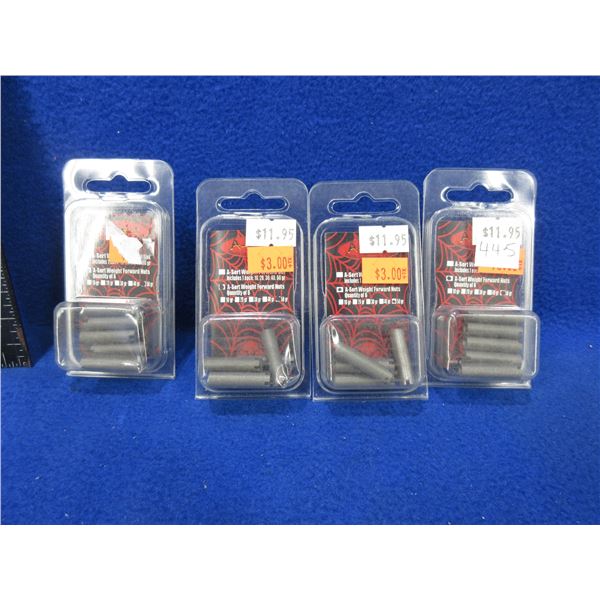 NEW - A-Sert Weight Forward Nuts 50 Grain - 4 Packs of 6