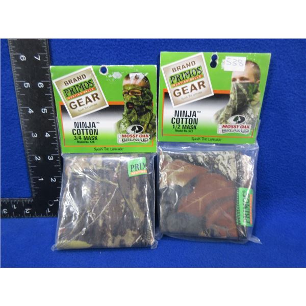NEW - 2 Primos Gear Ninja Cotton Masks - 1/2 & 3/4 Masks