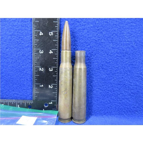 Collector Ammo - 2 Cartridges - 50 Cal., 50 Cal. No Bullet