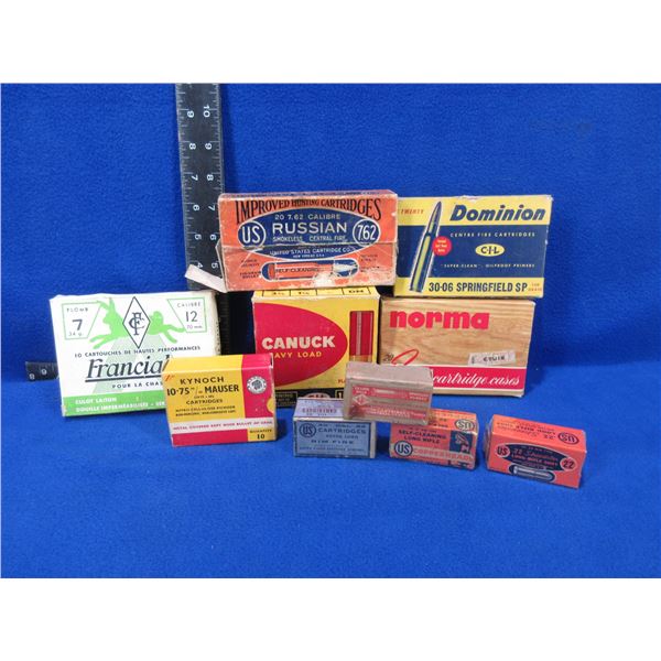 10 Assorted Empty Collector Ammo Boxes