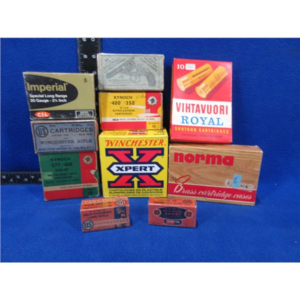 10 Assorted Empty Collector Ammo Boxes