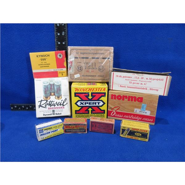 10 Assorted Empty Collector Ammo Boxes