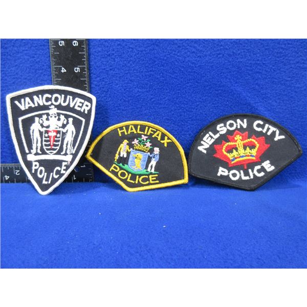 3 Patches - Vancouver, Halifax, Nelson City