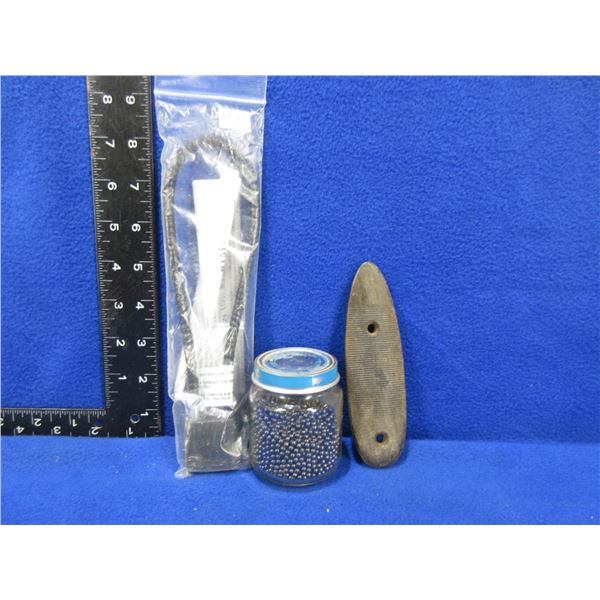 Cable Lock with 2 Keys, Jar of Shot & Unknown Butt Plate