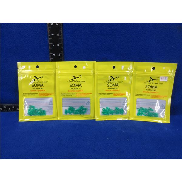 NEW - Carbon Express SOMA Pin Nock #1 - 4 Packs of 12