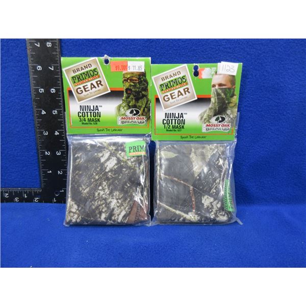 NEW - 2 Primos Gear Ninja Cotton Masks - 1/2 & 3/4 Masks
