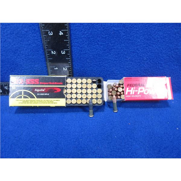 22 LR Cartridges - Federal HP & 22-SSS - 2 Boxes of 48