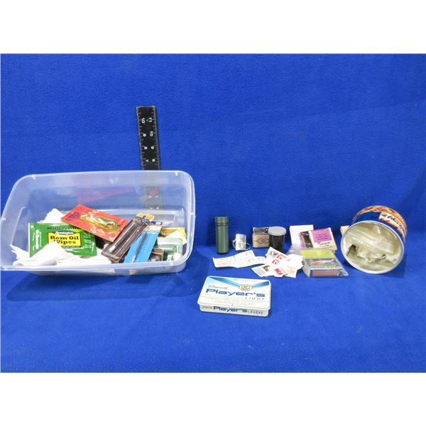Lot of Misc. - Bore Brushes, Patches, Stamps, Lighters