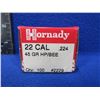 Image 2 : 22 Cal. .224" 45gr HP/BEE Hornady Bullets - Box of 75