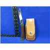 Image 2 : Folding Locking Blade Knife with Leather Sheath