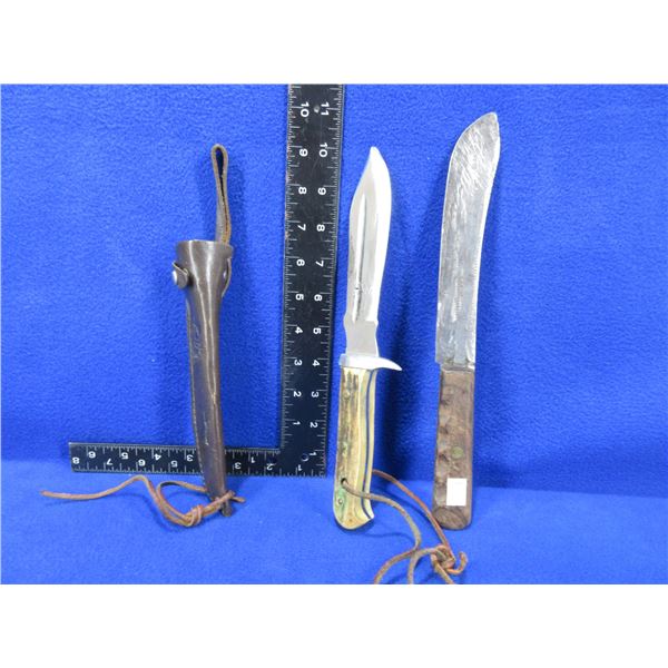 2 Fixed Blade Knives - Solingen H150 with Sheath, Unknown