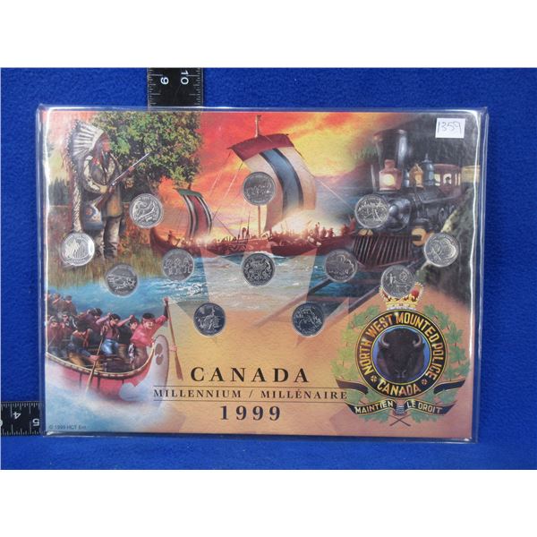 1999 Canadian 25 Cent Piece - 12 Coin Set