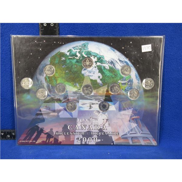 2000 Canadian 25 Cent Piece - 12 Coin Set