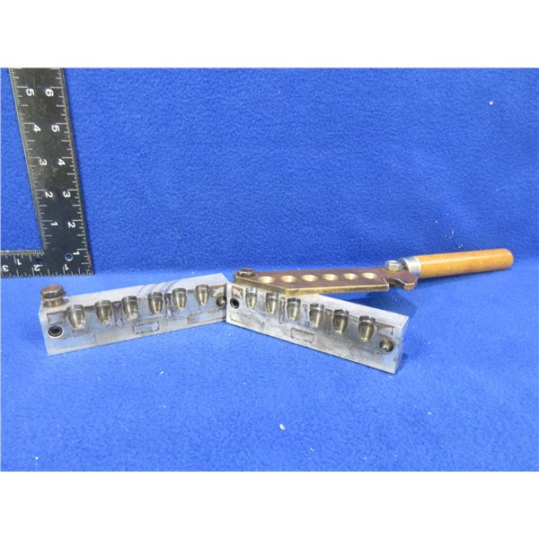 Lee 9MM 6 Cavity Bullet Mold with Handles Numbered 90387