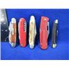 Image 1 : 5 Folding Pocket Knives - 2 are Damaged
