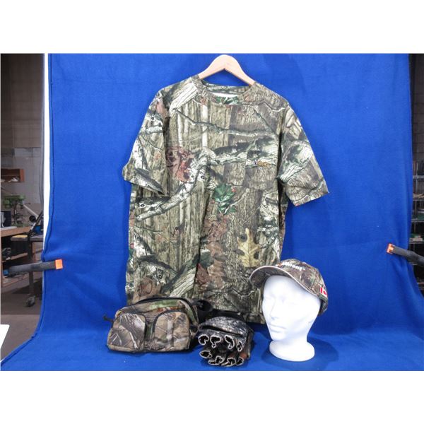 Camo Gear - Hat, Gloves, Fanny Pack, XL T-Shirt