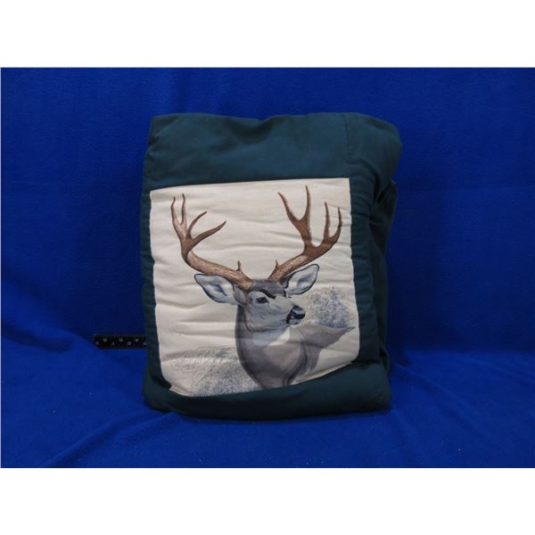 Pillow Blanket with Deer Picture