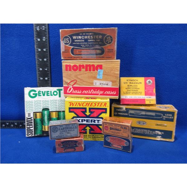 10 Assorted Empty Collector Ammo Boxes