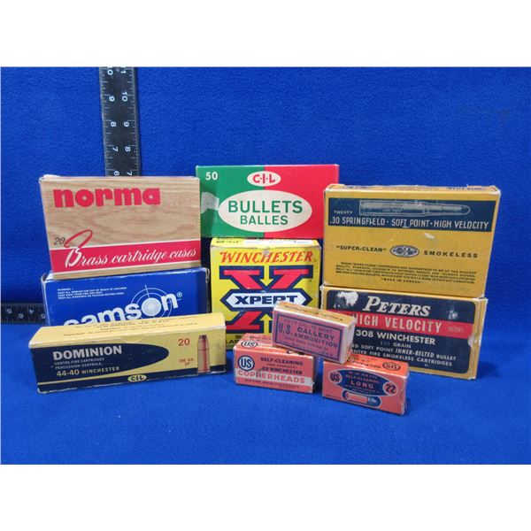 10 Assorted Empty Collector Ammo Boxes