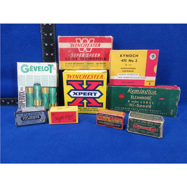 10 Assorted Empty Collector Ammo Boxes