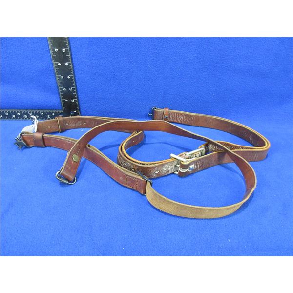 2 Leather Rifle Slings