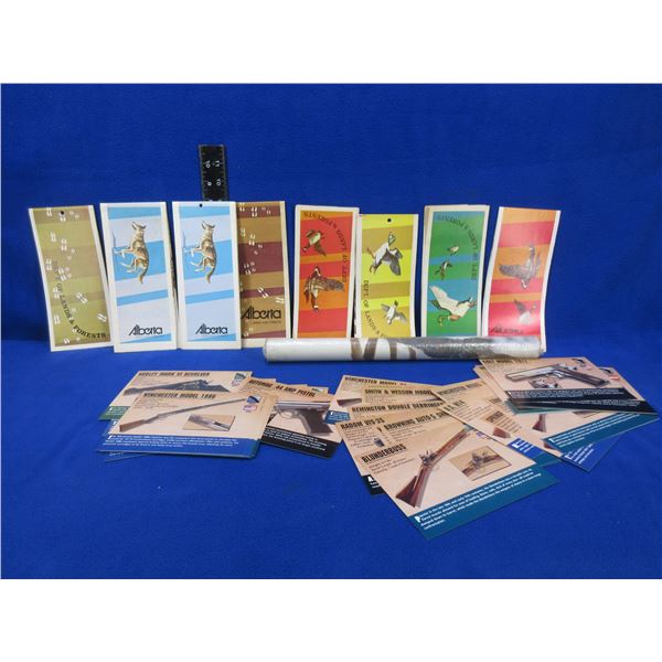 Lot of Misc. - 8 Maps, Gun Advertising/Info Cards, Poster