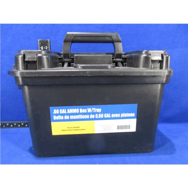 50 Cal. Ammo Box with Tray 12" x 6" x 10" High