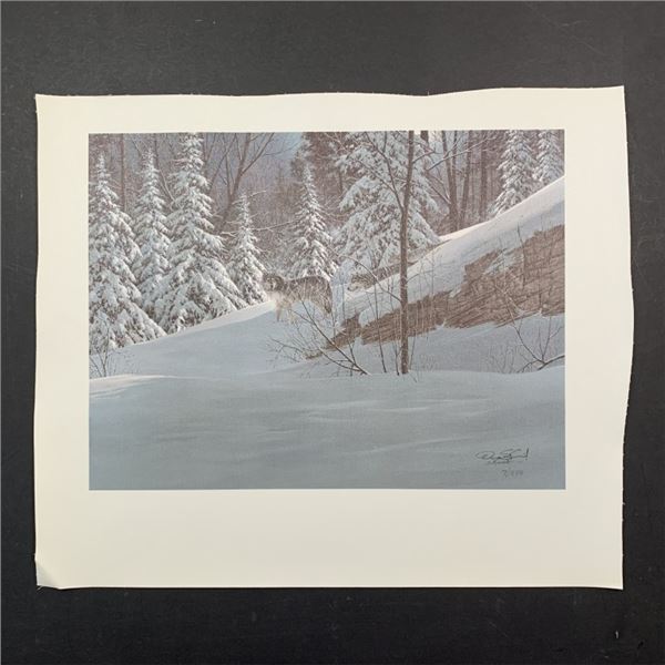 Doug Laird's  Wolf Pack in Winter  Limited Edition Canvas