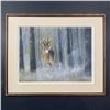 Image 1 : Debi Fitzgerald, Original Framed Deer in the Forest Painting