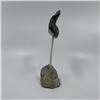 Image 7 : Joe Poodlat's "Bird on Base" Original Inuit Carving