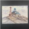 Image 1 : C. Andrew's "Cape Bonavista - Uno Lighthouse Built in 1842" Original Print