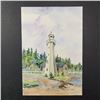 Image 1 : L. Marton's "Quadra Island - Caoe Mudge Lighthouse" Original Print