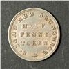 Image 2 : CANADA TOKEN Half Cent NB-4 For Public Accommodation Very Fine