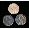Image 2 : CANADA NEWFOUNDLAND 1865-1885. A Lot of 3 Large Cents Fine-Very Fine