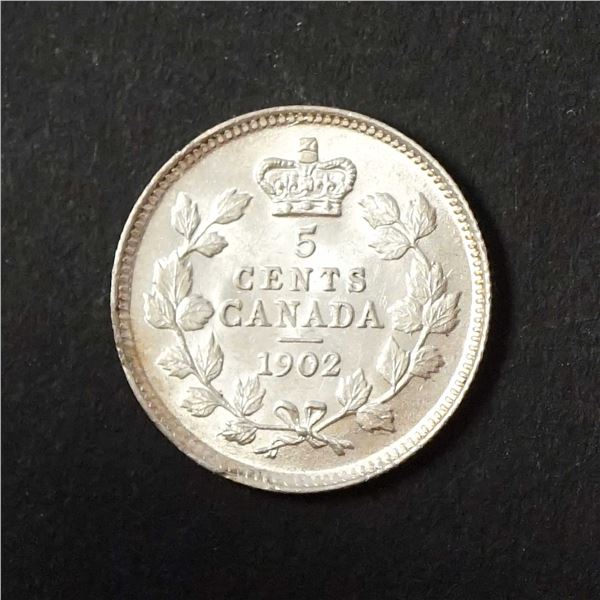 CANADA 5 Cents 1902 Mint State