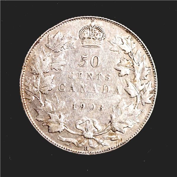 CANADA 50 Cents 1903H. A Clean Very Fine+